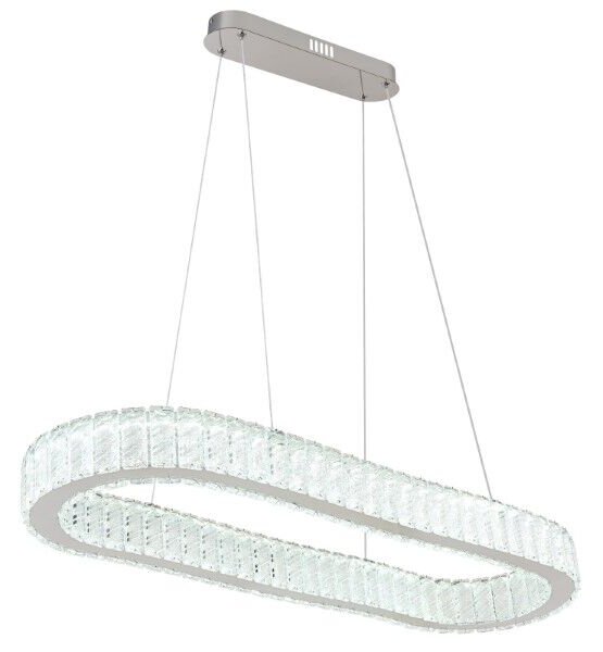 GLOBO 67162-58 MUCKY závěsné svítidlo LED 58W/3566lm 2700-6000K chromová, průhledná, dálkový ovladač