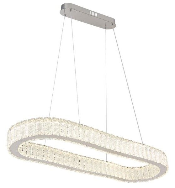 GLOBO 67162-58 MUCKY závěsné svítidlo LED 58W/3566lm 2700-6000K chromová, průhledná, dálkový ovladač
