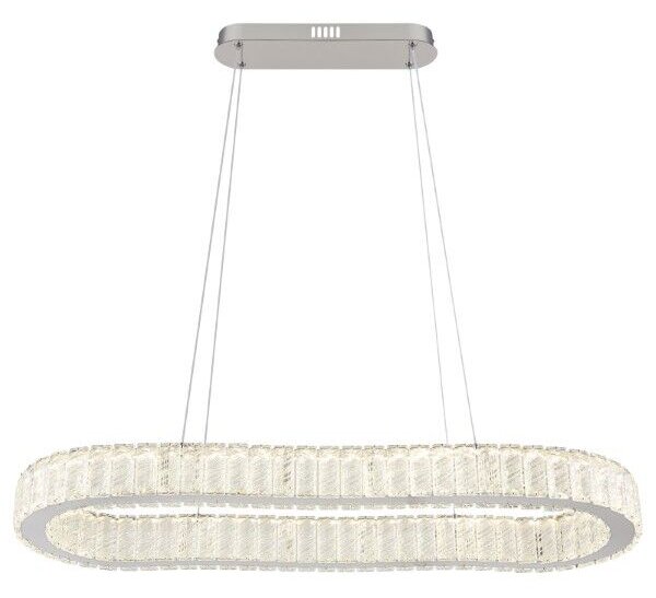 GLOBO 67162-58 MUCKY závěsné svítidlo LED 58W/3566lm 2700-6000K chromová, průhledná, dálkový ovladač