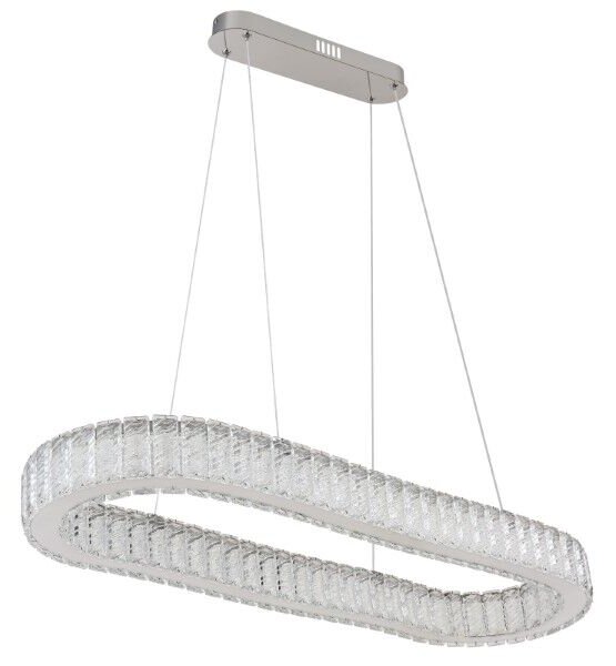 GLOBO 67162-58 MUCKY závěsné svítidlo LED 58W/3566lm 2700-6000K chromová, průhledná, dálkový ovladač