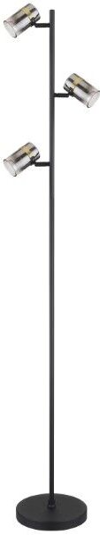 GLOBO 57916S TRABBY stojací lampa V1540mm 3xGU10 matná černá, kouřová