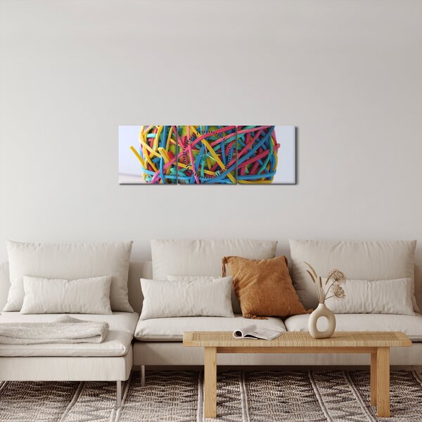 Obraz gumiček (s hodinami) (90x30 cm)
