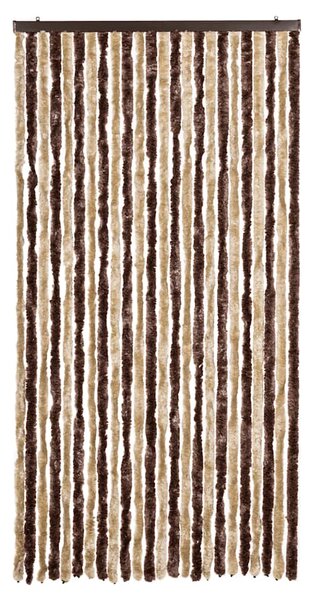 Závěs proti hmyzu béžový a světle hnědý 100 x 220 cm Chenille 240572