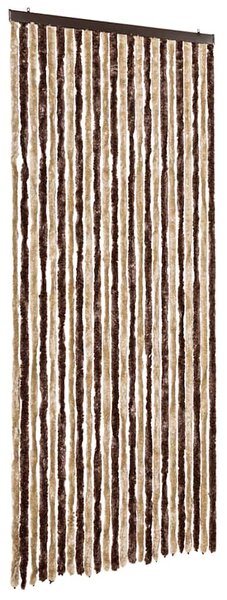 Závěs proti hmyzu béžový a světle hnědý 100 x 220 cm Chenille 240572