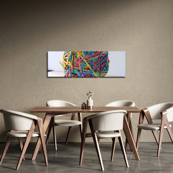 Obraz gumiček (s hodinami) (90x30 cm)