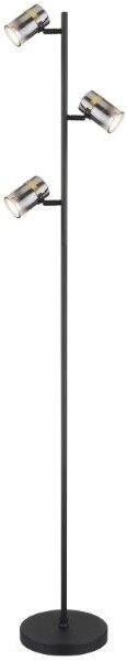 GLOBO 57916S TRABBY stojací lampa V1540mm 3xGU10 matná černá, kouřová