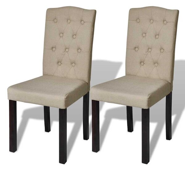 Jídelní židle 2 ks velbloudí textil 240557