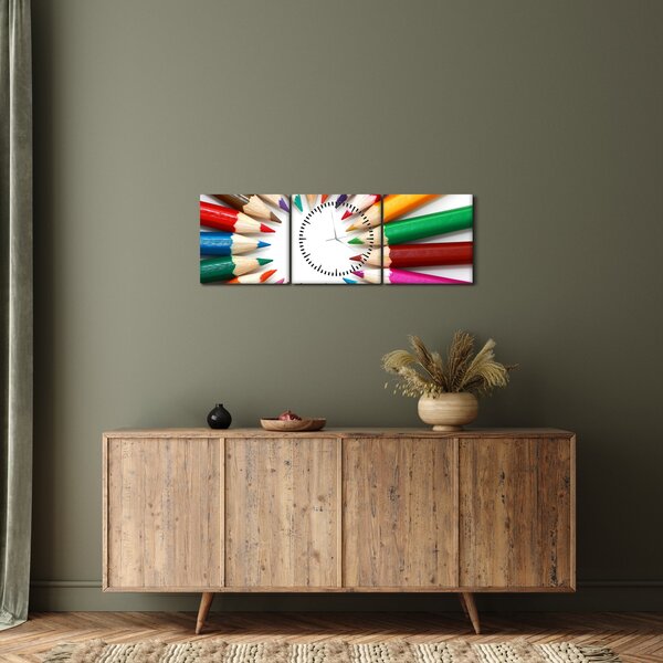 Obraz pastelek (s hodinami) (90x30 cm)