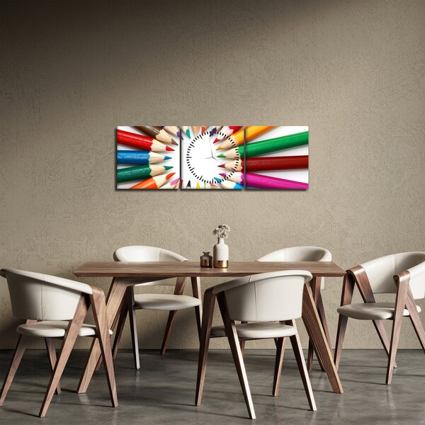 Obraz pastelek (s hodinami) (90x30 cm)