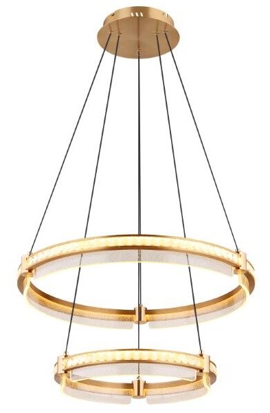 GLOBO 67196-78H BLONDIE závěsné svítidlo D600mm LED 78W/4143lm 2700-6000K zlatá, průhledná, dálkový ovladač