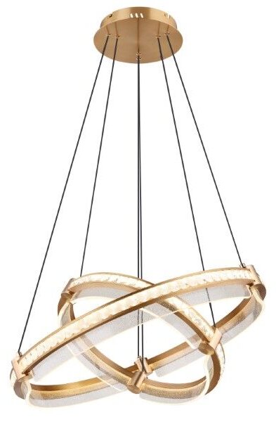 GLOBO 67196-78H BLONDIE závěsné svítidlo D600mm LED 78W/4143lm 2700-6000K zlatá, průhledná, dálkový ovladač