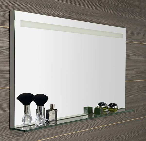 Sapho Sapho, BRETO LED podsvícené zrcadlo, skleněná police, 1200x608mm, BT120