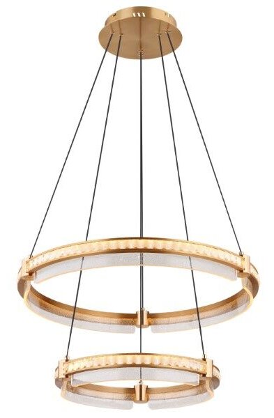 GLOBO 67196-78H BLONDIE závěsné svítidlo D600mm LED 78W/4143lm 2700-6000K zlatá, průhledná, dálkový ovladač