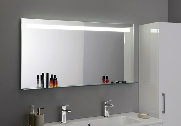 Sapho Sapho, BRETO LED podsvícené zrcadlo, skleněná police, 1200x608mm, BT120