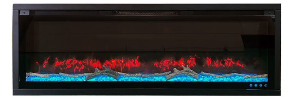 Elektrický krb moderní ElectricSun VERSALYS medium, nástěnný, podlahový nebo vestavný, se zvukovým efektem, s aplikací, 10 nastavení barev, Š153xV41cm