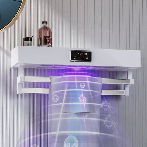 Sušák ručníků s UV sterilizátorem ElectricSun Standard White, 450 W, do koupelny nebo kuchyně, nástěnný, 60 cm