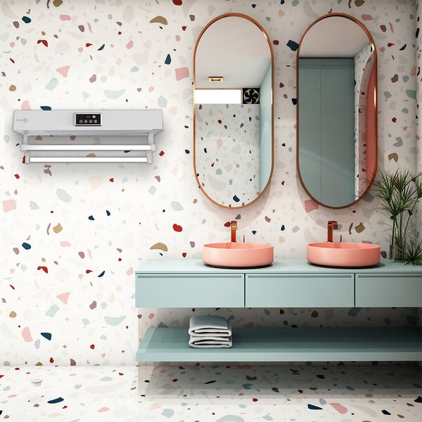 Sušák ručníků s UV sterilizátorem ElectricSun Standard White, 450 W, do koupelny nebo kuchyně, nástěnný, 60 cm