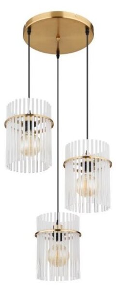 GLOBO 15698-3HRM GORLEY závěsné svítidlo D470mm 3xE27 zlatá, bílá