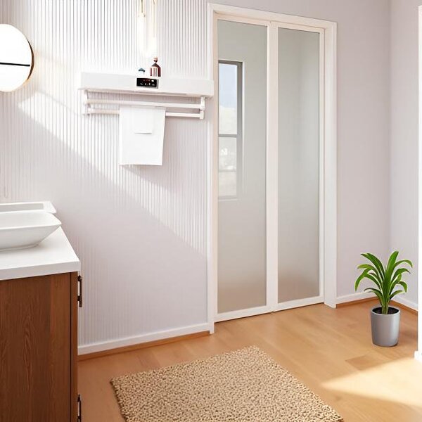 Sušák ručníků s UV sterilizátorem ElectricSun Standard White, 450 W, do koupelny nebo kuchyně, nástěnný, 60 cm