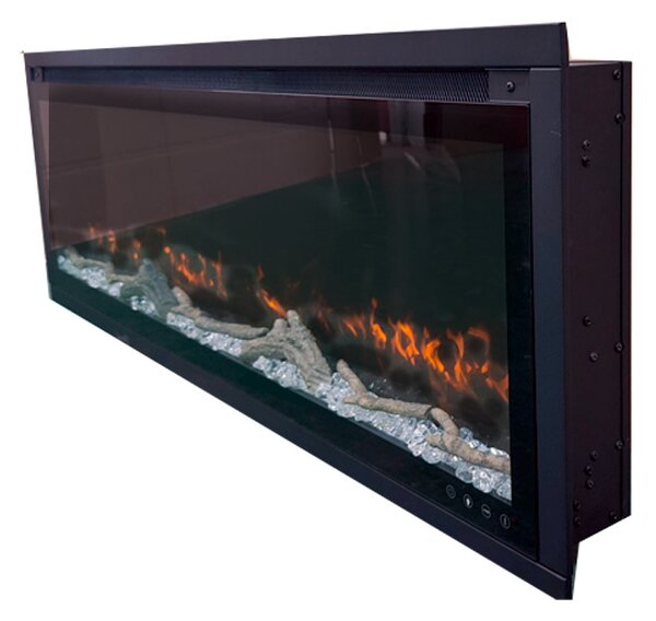 Elektrický krb moderní ElectricSun VERSALYS medium, nástěnný, podlahový nebo vestavný, se zvukovým efektem, s aplikací, 10 nastavení barev, Š153xV41cm