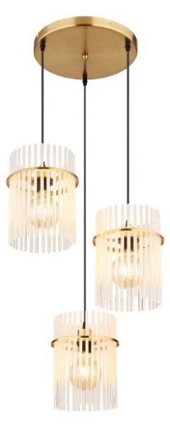 GLOBO 15698-3HRM GORLEY závěsné svítidlo D470mm 3xE27 zlatá, bílá