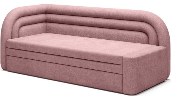 Růžová žinylková rozkládací/s úložným prostorem pohovka levý roh 223 cm Fabillo – ELTAP