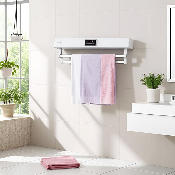 Sušák ručníků s UV sterilizátorem ElectricSun Standard White, 450 W, do koupelny nebo kuchyně, nástěnný, 60 cm