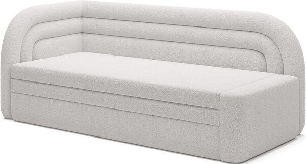 Krémová rozkládací/s úložným prostorem pohovka z textilie bouclé levý roh 223 cm Fabillo – ELTAP