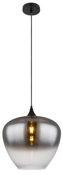 GLOBO 15548H2 MAXY závěsné svítidlo D400mm 1xE27 černá matná, kouřová