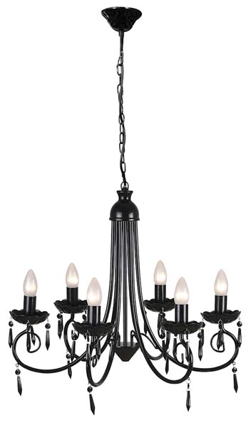 Elegantní, křišťálový lustr na šest žárovek 240689
