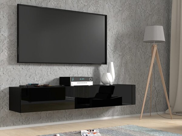 TV stolek/skříňka Banksy 180 (černá lesklá)