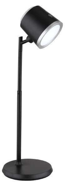 GLOBO 58454B MEEYA dotyková stolní lampička LED V446mm 6W/230lm 3000+4000+6500K černá, stříbrná, včetně baterie CR18650 1500mAh 3,7V, USB kabel