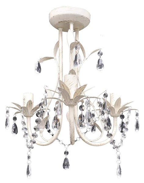 Elegantní, křišťálový lustr bílý 240686