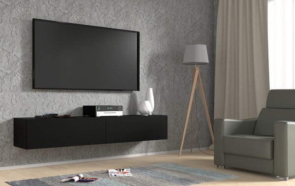 TV stolek/skříňka Banksy 180 (černá). Akce -13%