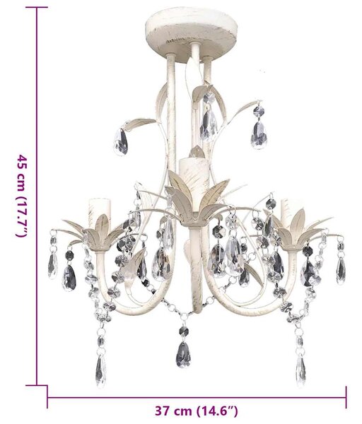 Elegantní, křišťálový lustr bílý 240686