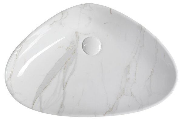 Sapho Sapho, DALMA keramické umyvadlo na desku 58,5x39 cm, carrara, MM217