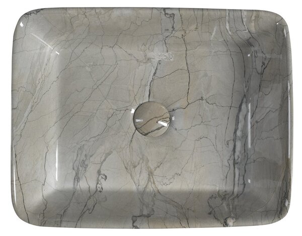 Sapho Sapho, DALMA keramické umyvadlo 48x13x38 cm, grigio, MM513