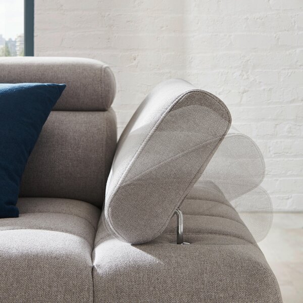 SEDACÍ SOUPRAVA, textil, barvy stříbra Welnova - Sedací soupravy