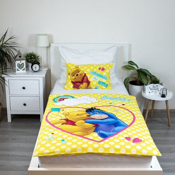 Žluté bavlněné dětské povlečení do postýlky 135x100 cm WTP "Smile" – Jerry Fabrics