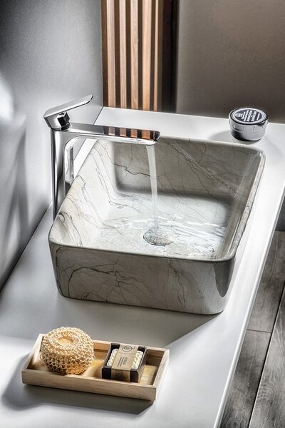 Sapho Sapho, DALMA keramické umyvadlo 48x13x38 cm, grigio, MM513
