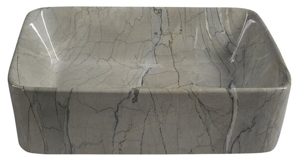 Sapho Sapho, DALMA keramické umyvadlo 48x13x38 cm, grigio, MM513