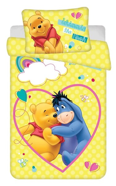 Žluté bavlněné dětské povlečení do postýlky 135x100 cm WTP "Smile" – Jerry Fabrics