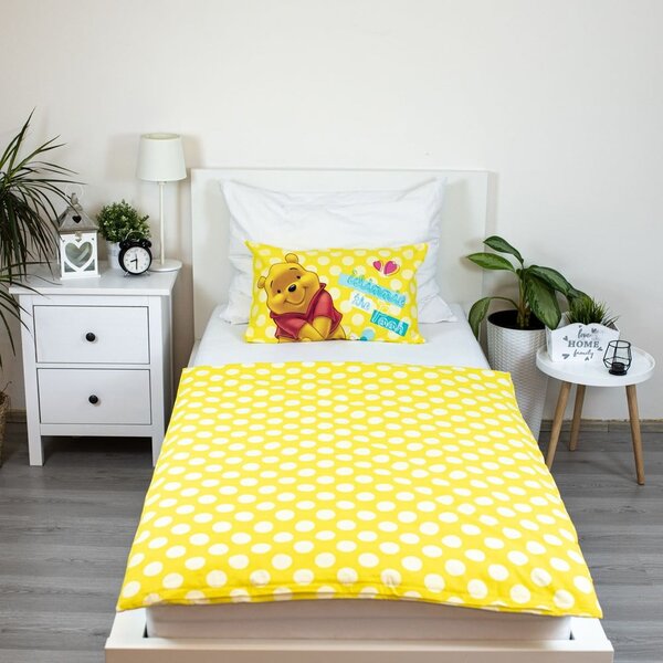 Žluté bavlněné dětské povlečení do postýlky 135x100 cm WTP "Smile" – Jerry Fabrics