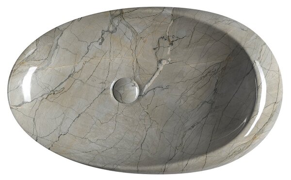 Sapho Sapho, DALMA keramické umyvadlo 68x16,5x44 cm, grigio, MM313