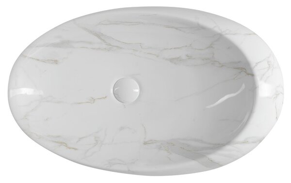 Sapho Sapho, DALMA keramické umyvadlo 68x16,5x44 cm, carrara, MM317