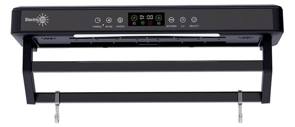 Sušák ručníků s UV sterilizátorem ElectricSun PREMIUM Black, 450 W, do koupelny nebo kuchyně, nástěnný, 60 cm