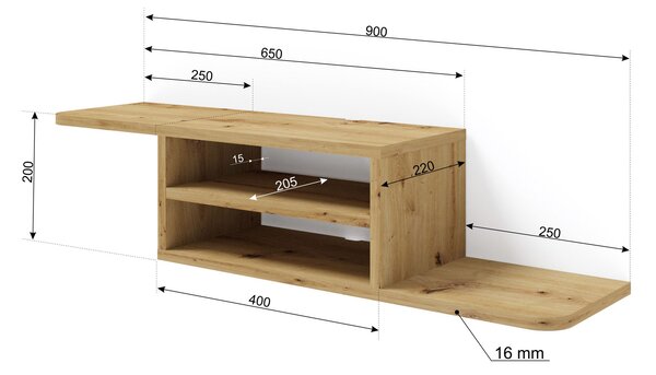 TV stolek/skříňka Decal (dub artisan). Akce -13%