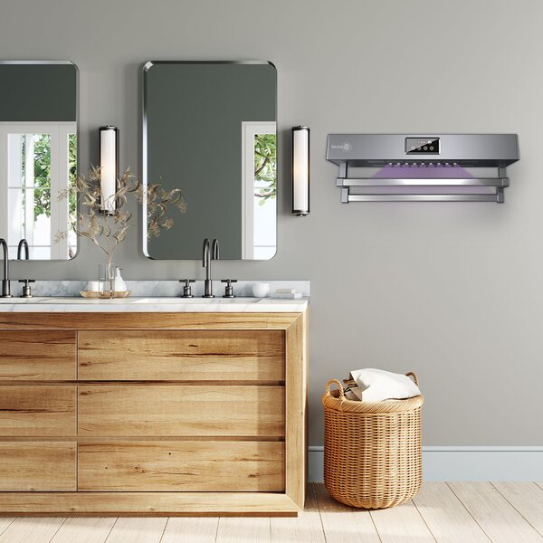 Sušák ručníků s UV sterilizátorem ElectricSun Standard Grey, 450 W, do koupelny nebo kuchyně, nástěnný, 60 cm