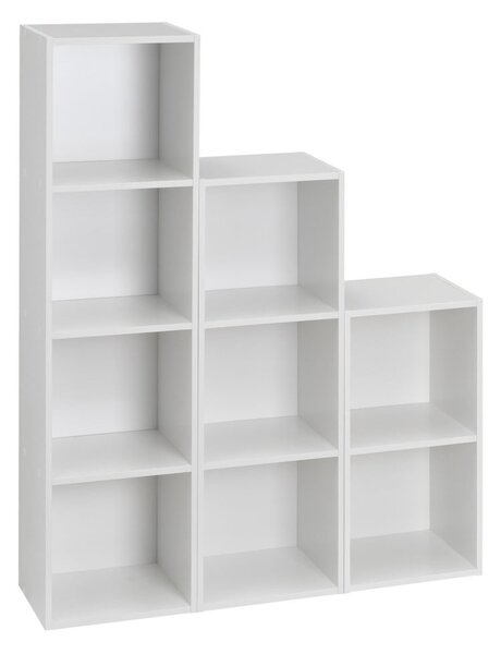 Bílá knihovna 30x106x24 cm Cube – Casa Selección