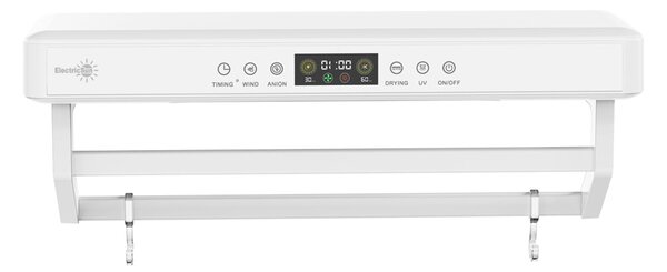Sušák ručníků s UV sterilizátorem ElectricSun PREMIUM White, 450 W, do koupelny nebo kuchyně, nástěnný, 60 cm